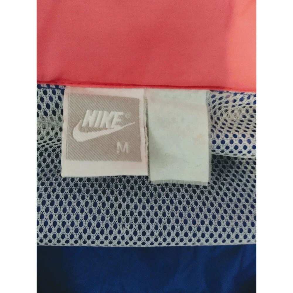 Vintage Nike Jacket Adult S/M Windbreaker Pink Blue Colorblock 80s